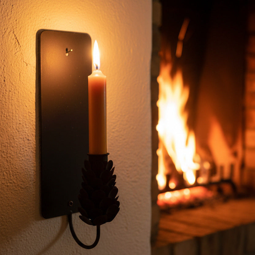 Pine Cone Candle Wall Sconce | 22cm - Thedanes.co.uk - Creative & Sustainable Living The Scandinavian Way