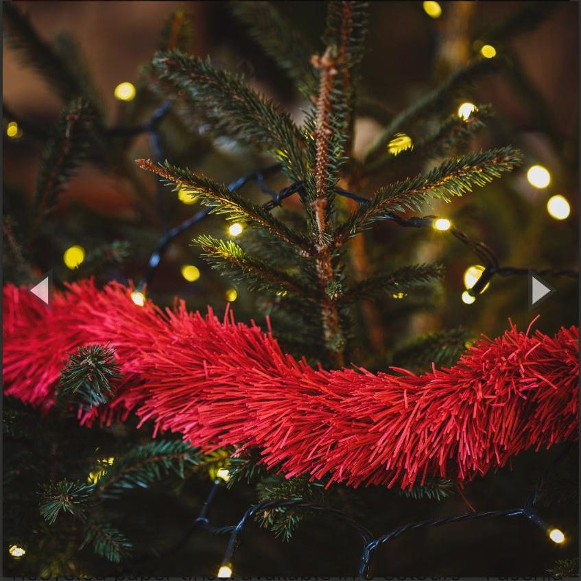 Recycled Paper Tinsel Garland | Red x 2Mtr - Thedanes.co.uk - Creative & Sustainable Living The Scandinavian Way