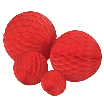 Red Honeycomb Paper Ball - Thedanes.co.uk - Creative & Sustainable Living The Scandinavian Way