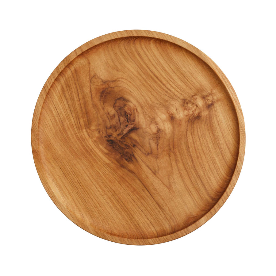 Round Reclaimed Teak Serving Tray | 36cm - Thedanes.co.uk - Creative & Sustainable Living The Scandinavian Way