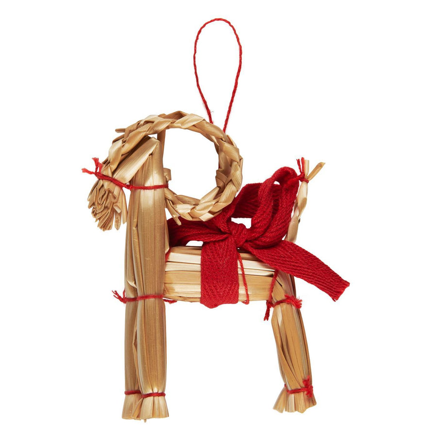 Scandi Christmas Straw Goat Hanging Tree Decoration | 2 Sizes - Thedanes.co.uk - Creative & Sustainable Living The Scandinavian Way