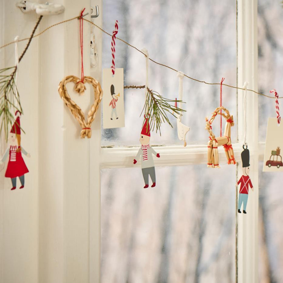 Scandi Christmas Straw Heart Tree Decoration | Set of 3 - Thedanes.co.uk - Creative & Sustainable Living The Scandinavian Way