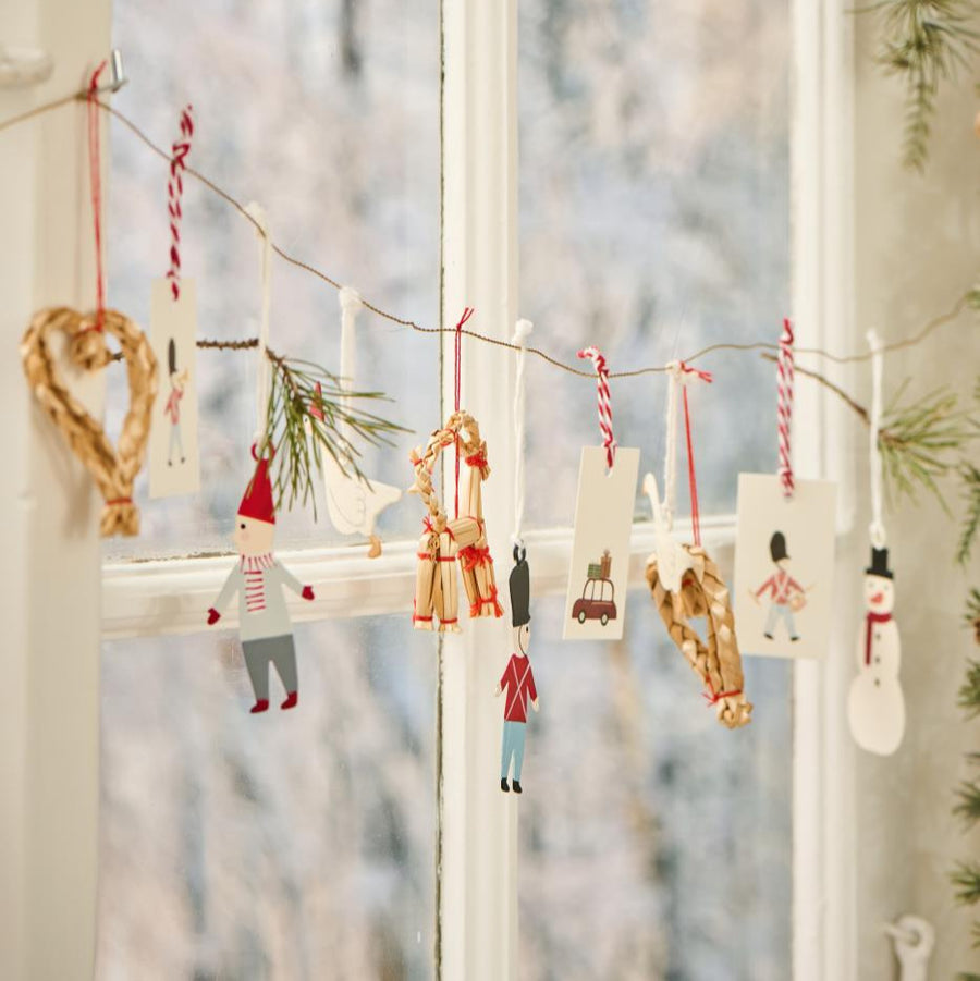 Scandi Christmas Straw Heart Tree Decoration | Set of 3 - Thedanes.co.uk - Creative & Sustainable Living The Scandinavian Way