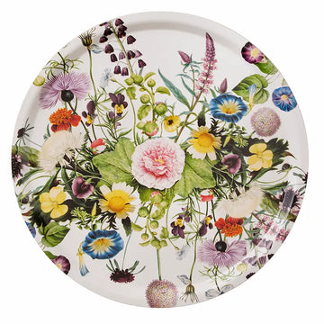 Scandinavian Birch Veneer Serving Tray | Flower Garden 38cm - Thedanes.co.uk - Creative & Sustainable Living The Scandinavian Way