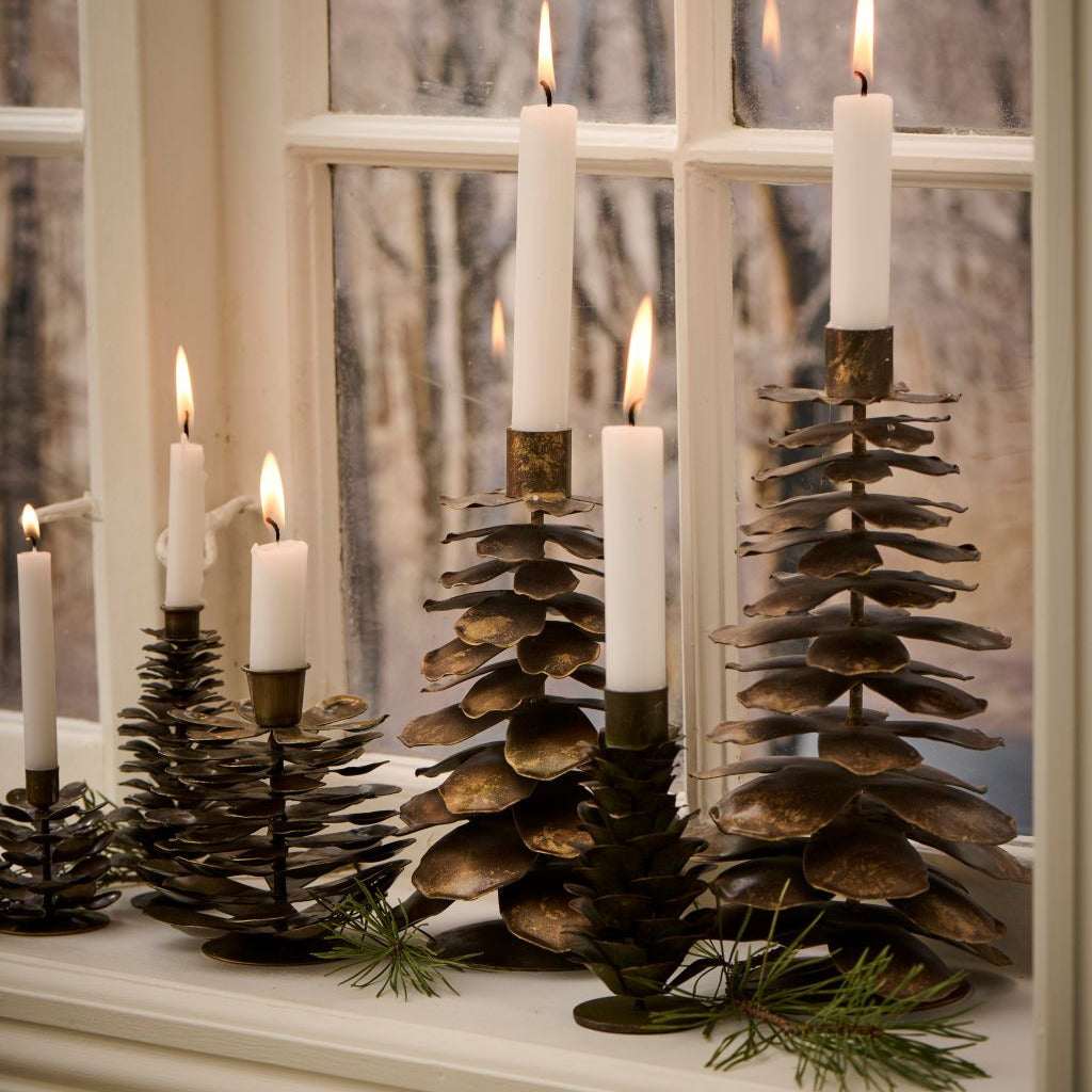 Scandinavian Metal Pine Cone Candle Holder - XLarge - Thedanes.co.uk - Creative & Sustainable Living The Scandinavian Way