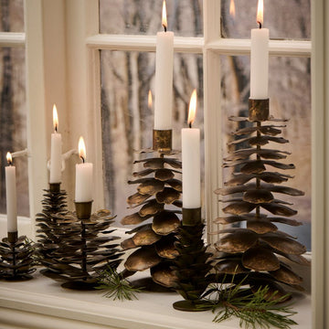 Scandinavian Metal Pine Cone Candle Holder - XLarge - Thedanes.co.uk - Creative & Sustainable Living The Scandinavian Way
