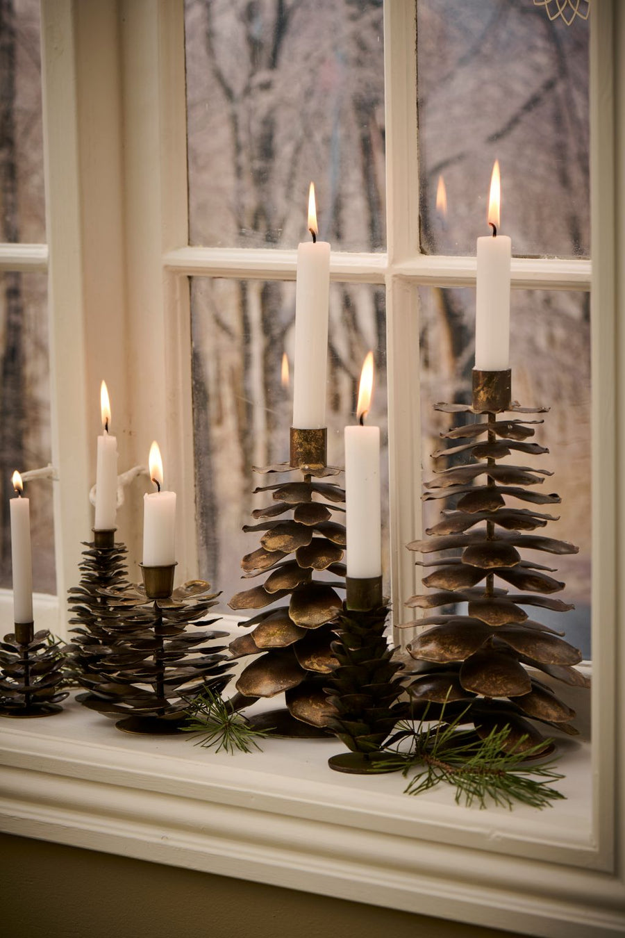Scandinavian Metal Pine Cone Candle Holder - XLarge - Thedanes.co.uk - Creative & Sustainable Living The Scandinavian Way