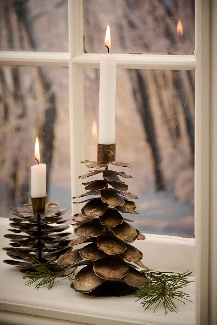 Scandinavian Metal Pine Cone Candle Holder - XLarge - Thedanes.co.uk - Creative & Sustainable Living The Scandinavian Way