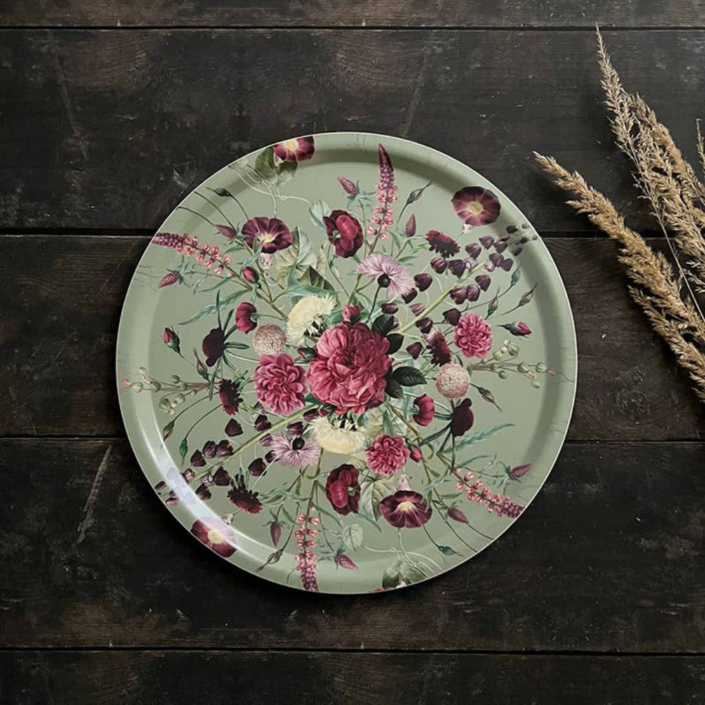 Scandinavian Birch Veneer Serving Tray | Blossom Flower Garden | 38cmserving tray by The Danes