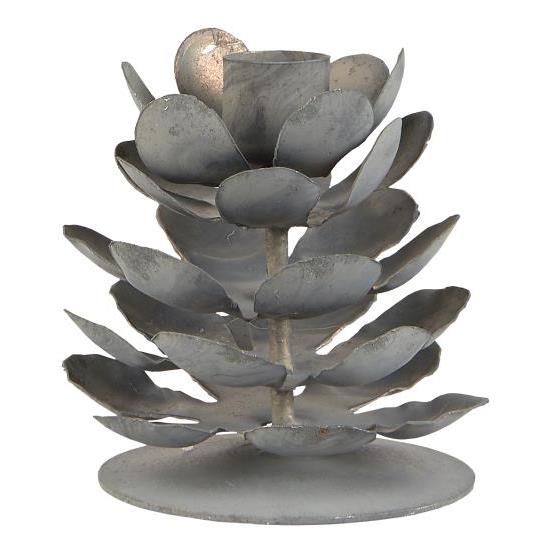 Scandinavian Pine Cone Candle Holder in Zinc - 3 Sizes - Thedanes.co.uk - Creative & Sustainable Living The Scandinavian Way