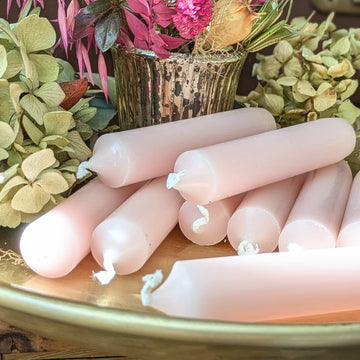 Short Dinner Candles x 10 | Light Pink - Thedanes.co.uk - Creative & Sustainable Living The Scandinavian Way