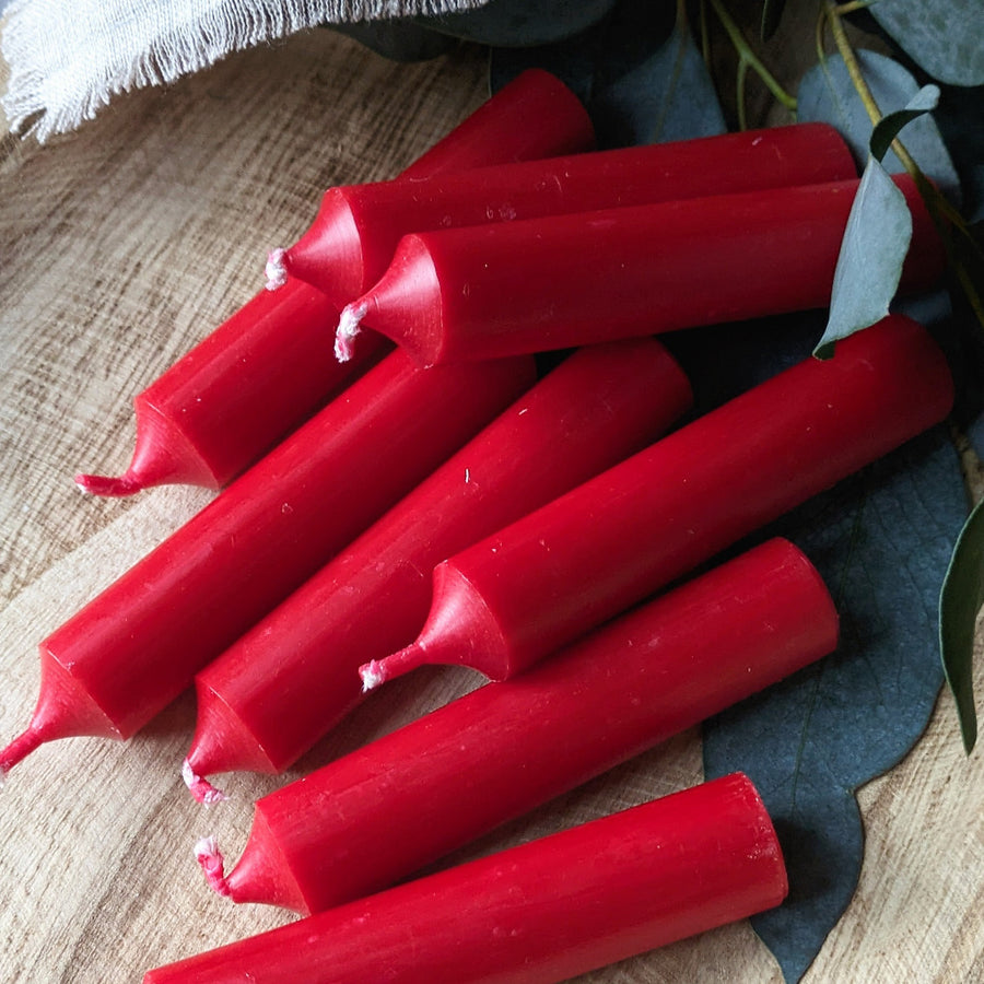 10 Short Dinner Candles | Red - Thedanes.co.uk - Creative & Sustainable Living The Scandinavian Way