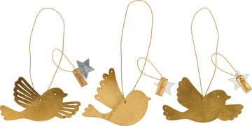 Small Brass Hanging Bird Christmas Decoration | Assorted - Thedanes.co.uk - Creative & Sustainable Living The Scandinavian Way
