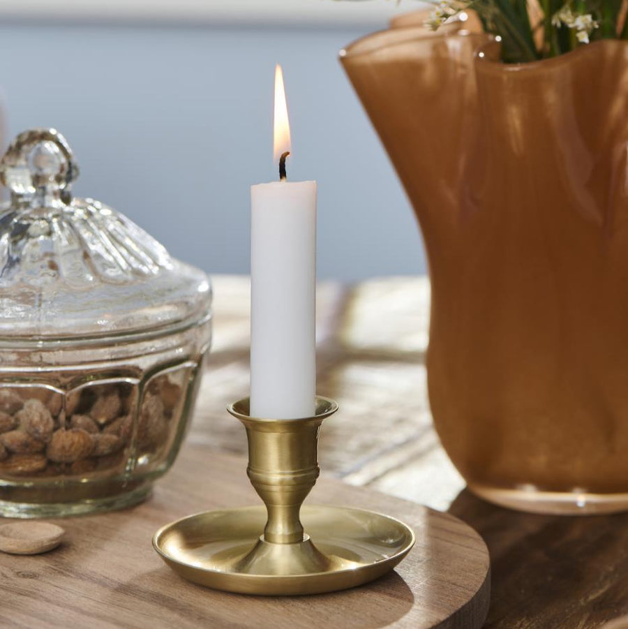 Brass Candlestick in 2 Sizes | 5.5cm or 10.5cm - Thedanes.co.uk - Creative & Sustainable Living The Scandinavian Way