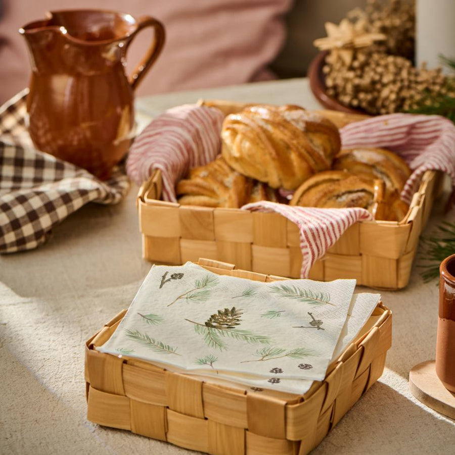 Square Braided Wood Chip Basket | 2 Sizes - Thedanes.co.uk - Creative & Sustainable Living The Scandinavian Way