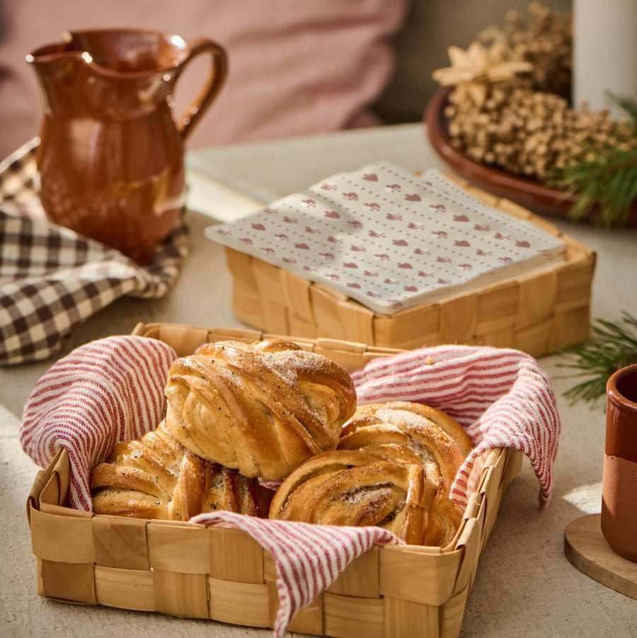 Square Braided Wood Chip Basket | 2 Sizes - Thedanes.co.uk - Creative & Sustainable Living The Scandinavian Way