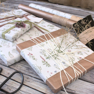 Summer Wildflower Meadow Wrapping Paper, 5M