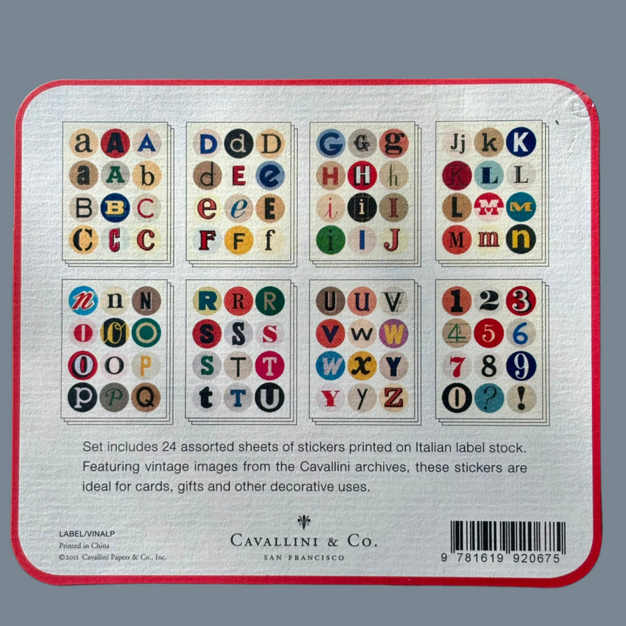 Vintage Alphabet Stickers | 100+ Letters & Numbers | Cavallini & Co - Thedanes.co.uk - Creative & Sustainable Living The Scandinavian Way