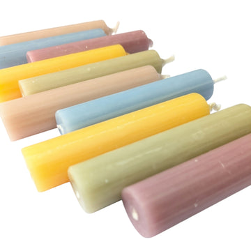 10 Short Dinner Candles | Vintage Colour Assortment - Thedanes.co.uk - Creative & Sustainable Living The Scandinavian Way