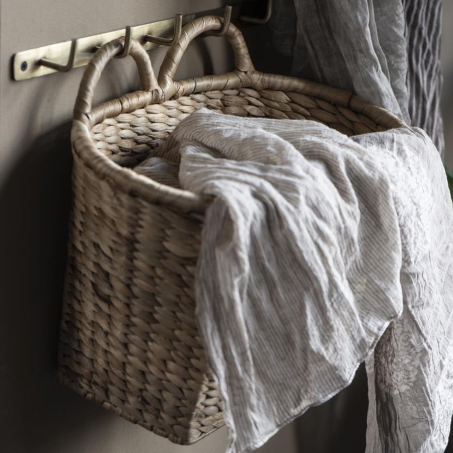 Wicker Wall Basket With 2 Handles | 21cm - Thedanes.co.uk - Creative & Sustainable Living The Scandinavian Way