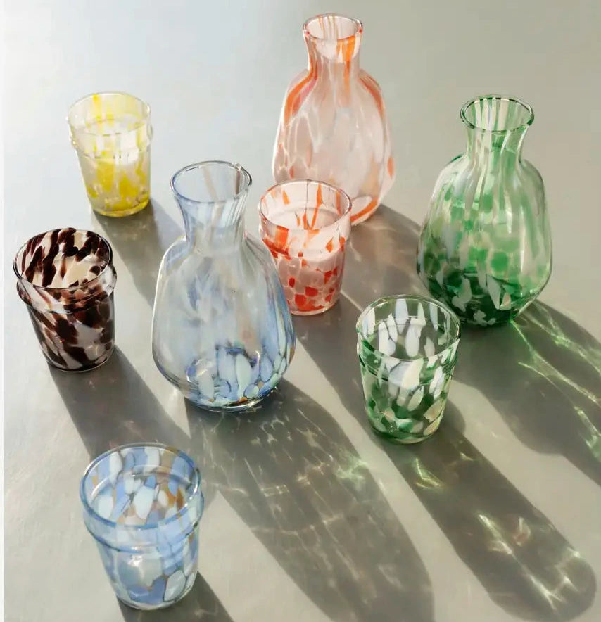 Colourful Speckled Drinking Glass | Yellow or Green - Thedanes.co.uk - Creative & Sustainable Living The Scandinavian Way