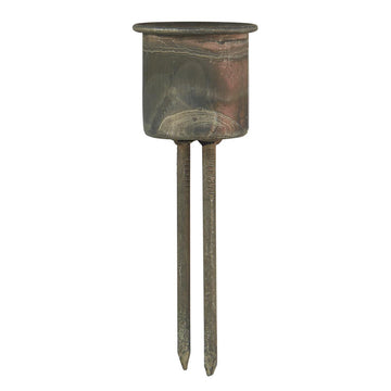 Zinc Candle Holder On Spike - Thedanes.co.uk - Creative & Sustainable Living The Scandinavian Way