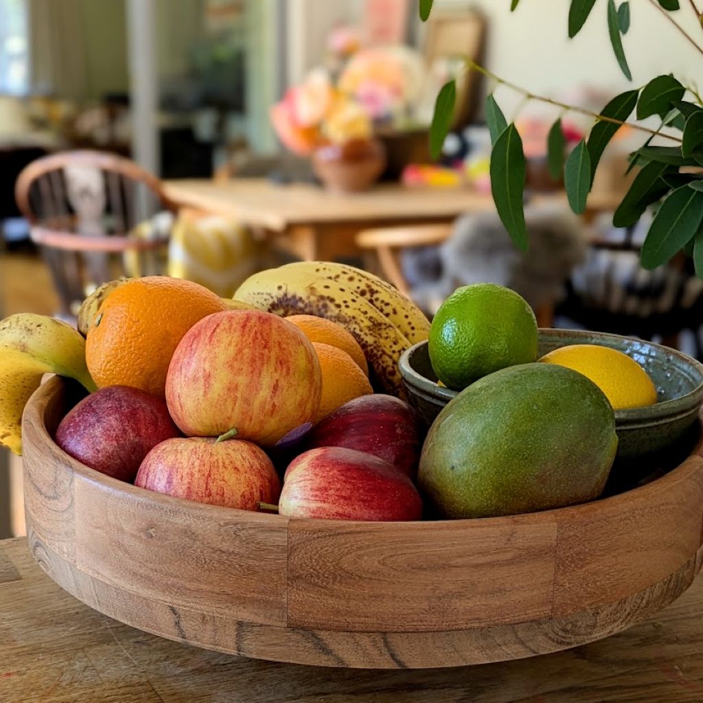 Handmade Acacia Wood Pedestal Display Bowl | 35cm - Thedanes.co.uk - Creative & Sustainable Living The Scandinavian Way