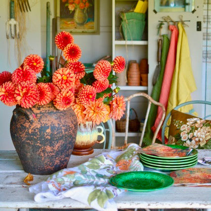Linen Table Runner - Autumn Foliage & Berries | 145cm - Thedanes.co.uk - Creative & Sustainable Living The Scandinavian Way