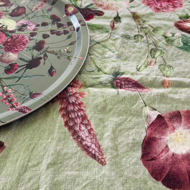 Linen Tablecloth 145x220 cm | Blossom Garden - Thedanes.co.uk - Creative & Sustainable Living The Scandinavian Way