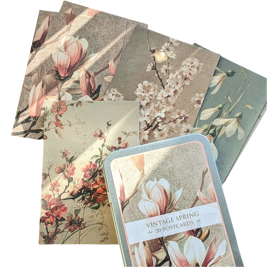 20 Postcard In A Tin | Vintage Spring - Thedanes.co.uk - Creative & Sustainable Living The Scandinavian Way