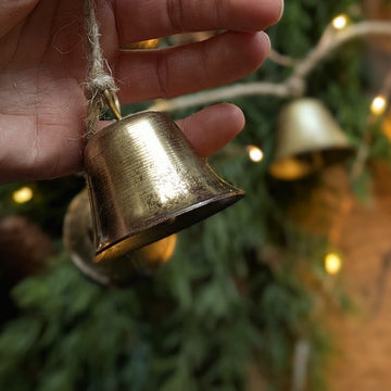 Antique Gold Bells Garland | 145cm