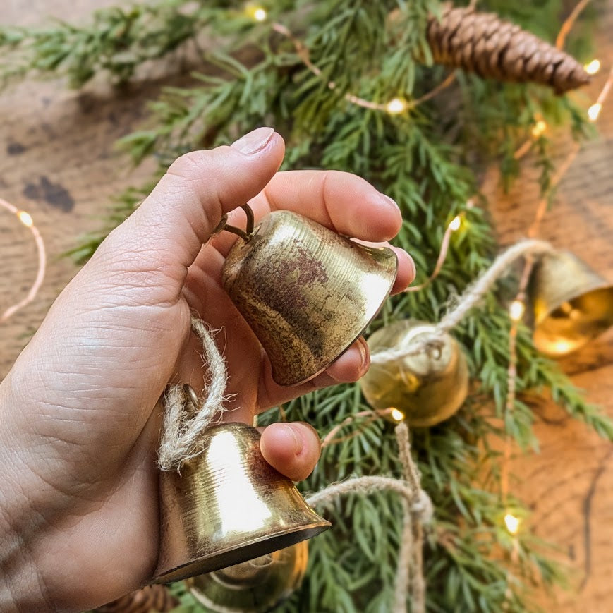 Antique Gold Bells Garland | 145cm