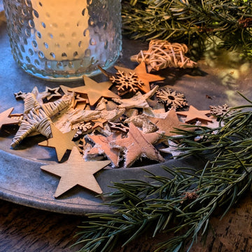 Natural Birch Bark & Wooden Star Decorative Accessories - Thedanes.co.uk - Creative & Sustainable Living The Scandinavian Way