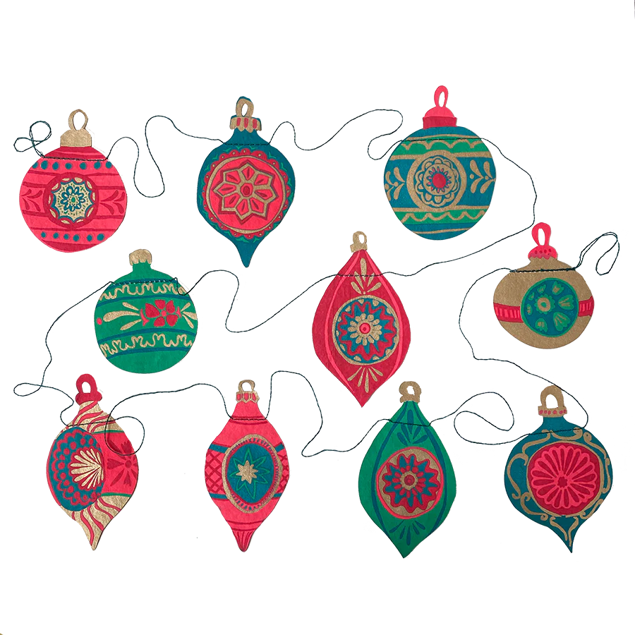 Christmas Bauble Paper Garland