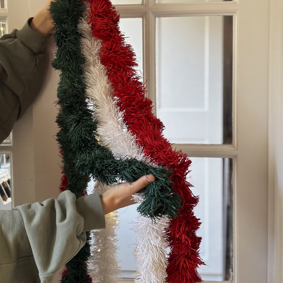 Recycled Paper Tinsel Garland | Dark Green x 2Mtr - Thedanes.co.uk - Creative & Sustainable Living The Scandinavian Way