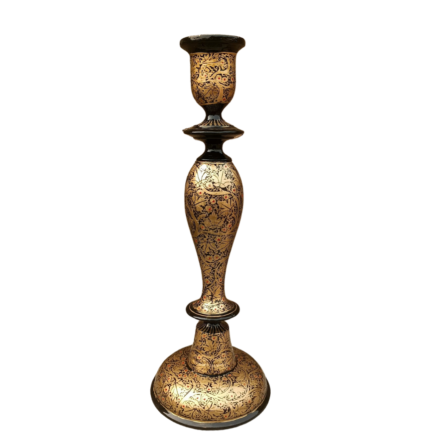 Kashmir Wooden Candle Stick Holder 12