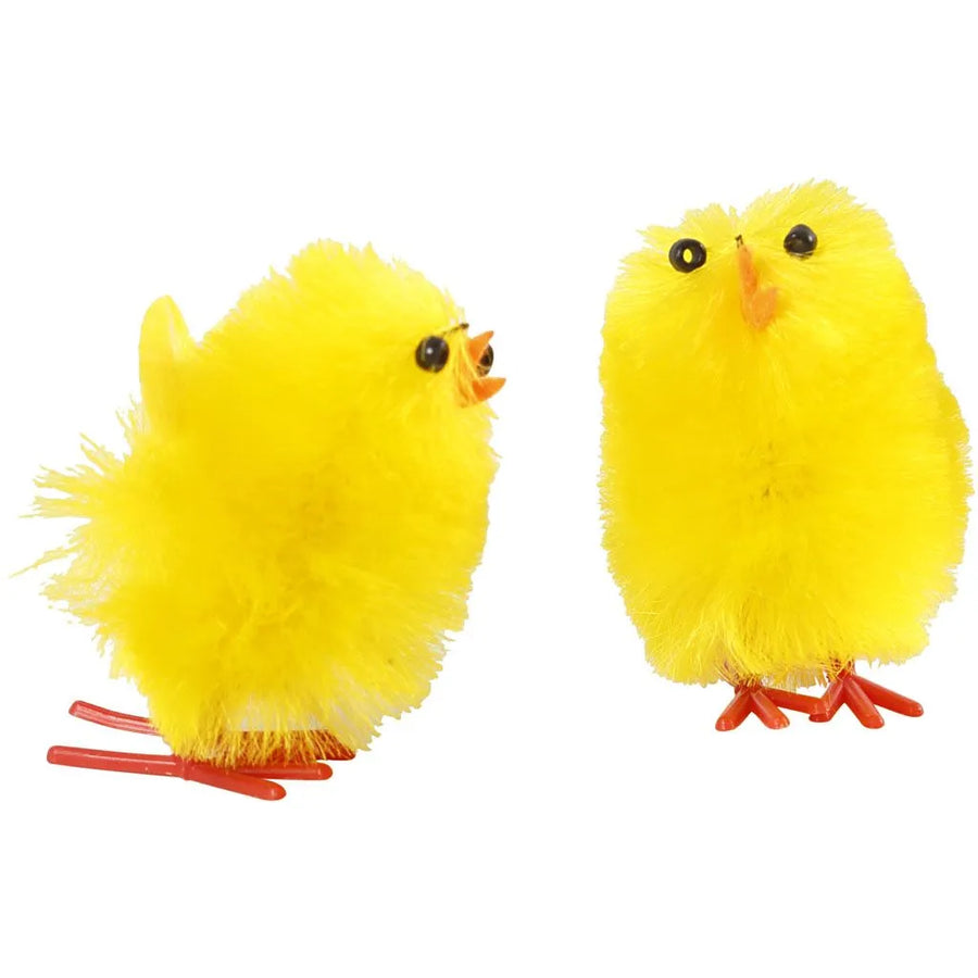 Yellow Fluffy Easter Chicks Pack Of  6