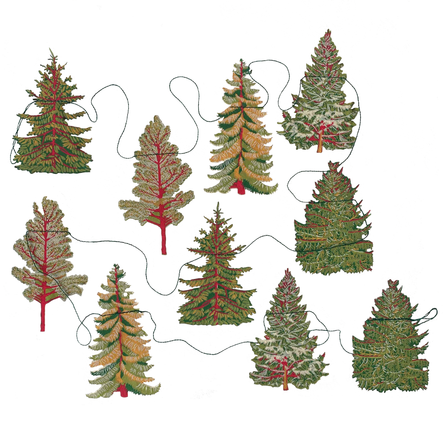 Christmas Tree Paper Garland