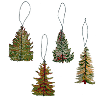Festive Christmas Tree Paper Decorations | Pack of 4 - Thedanes.co.uk - Creative & Sustainable Living The Scandinavian Way