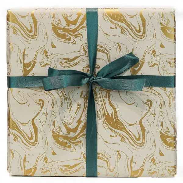 Gold Marble Gift Wrapping Paper| 57cm x 3M Recyclable - Thedanes.co.uk - Creative & Sustainable Living The Scandinavian Way