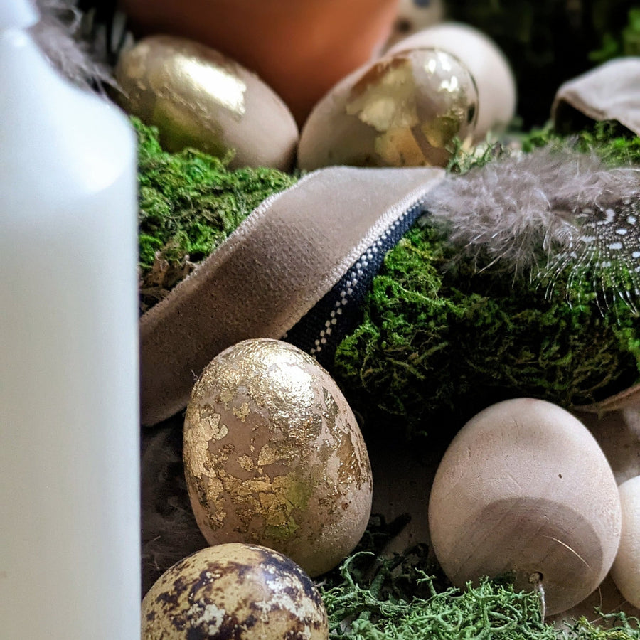 Golden Easter Eggs - Wooden & Gold Leaf Egg Craft Kit
