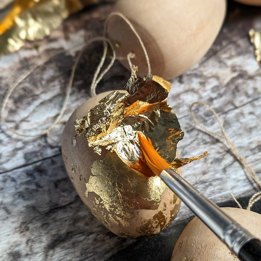 Golden Easter Eggs - Wooden & Gold Leaf Egg Craft Kit