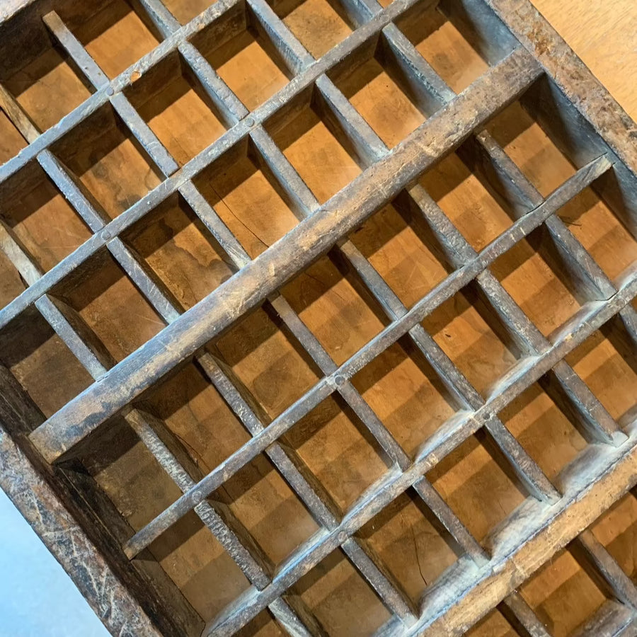 Wooden Vintage Reclaimed Printers Tray