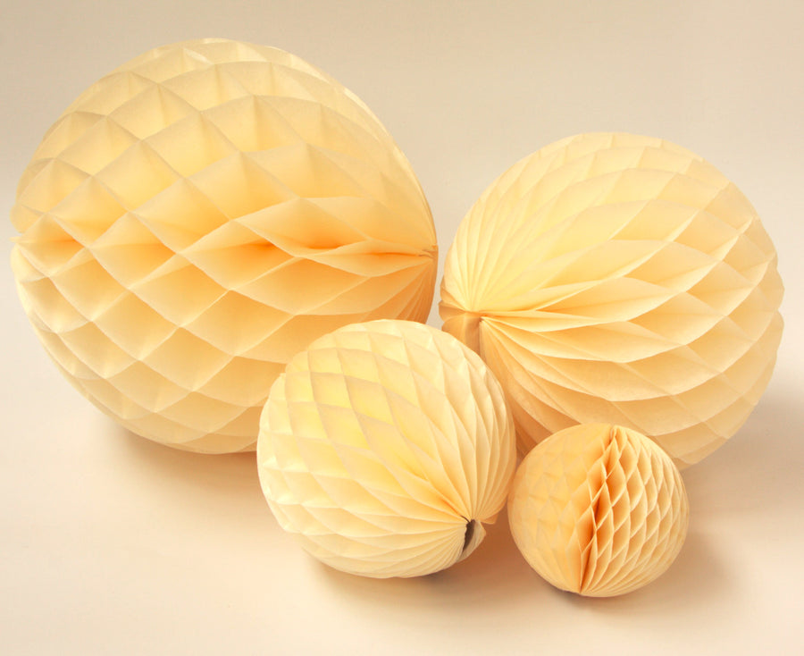 Ivory Honeycomb Paper Ball - The Danes