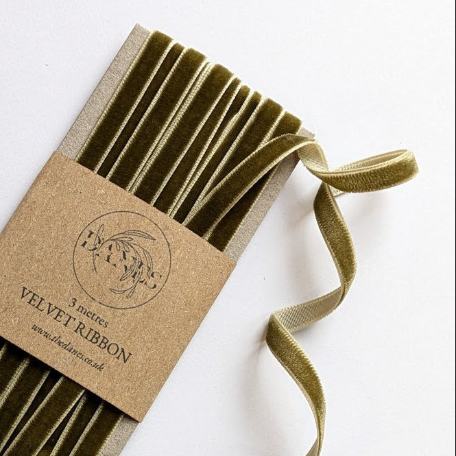 Narrow Velvet Ribbon - 6mm x 3M - Thedanes.co.uk - Creative & Sustainable Living The Scandinavian Way