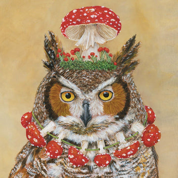 Pageant Queen Owl Paper Napkins By Vicki Sawyer | 33 x 33cm