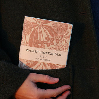 Pocket Note Books | Set of 4 | Lino Print By Isla Middleton - Thedanes.co.uk - Creative & Sustainable Living The Scandinavian Way