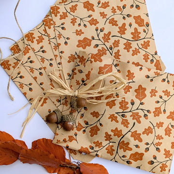 Oak Leaf & Acorn Gift Bags x 10 - Thedanes.co.uk - Creative & Sustainable Living The Scandinavian Way