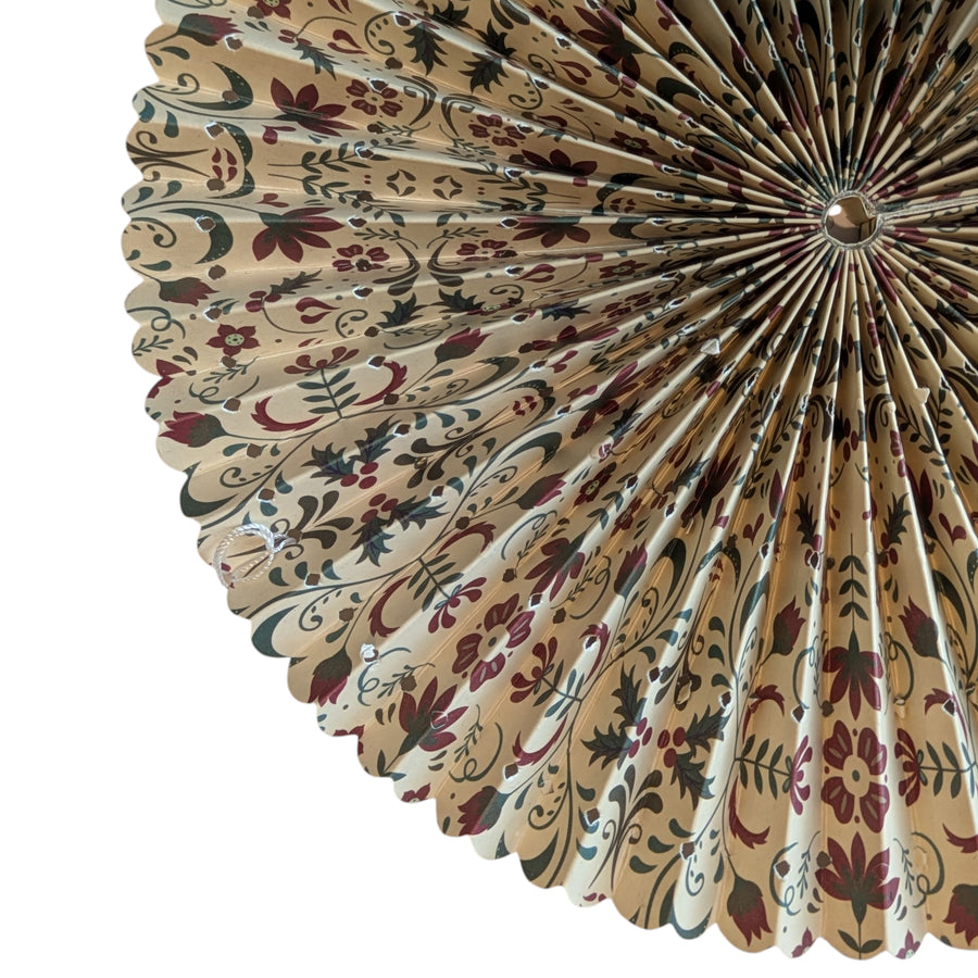 Paper Fan Rosette Christmas Decorations | Set of 2 in Assorted Colours - Thedanes.co.uk - Creative & Sustainable Living The Scandinavian Way
