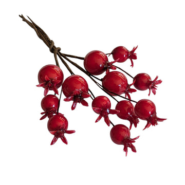 Red Pomegranate Florist Decorations l Wire Picks - Thedanes.co.uk - Creative & Sustainable Living The Scandinavian Way